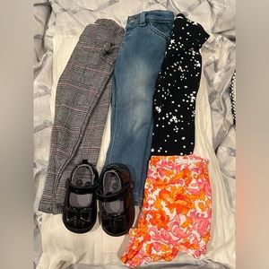 3 pants 18-2T see pic Janie & Jack shorts 12-18mths & Stride rite shoes size 4m